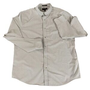 Banana Republic Mens Untucked Fit Striped Button Down Long Sleeve Shirt XL